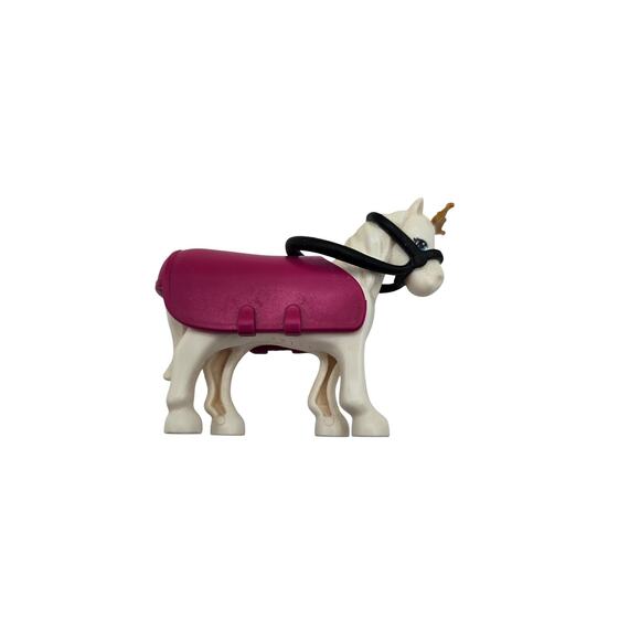 Lego Friends Mias White Horse Animal Figurine White w/ Purple Accessories - Picture 2 of 4